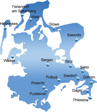 Karte Rügen