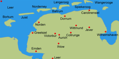 Karte Ostfriesland