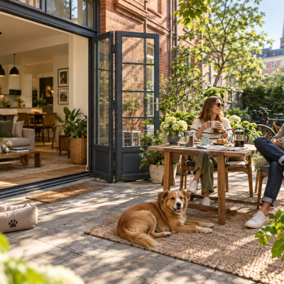 Hundefreundliche Ferienwohnung mit Innenhofterrasse in Hamburg