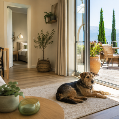 Hund in einer Villa am Gardasee