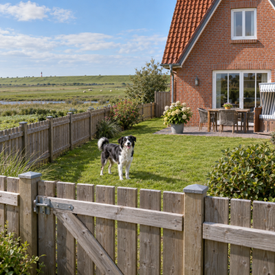Hundeurlaub im eingezäunten Feriengarten in Büsum