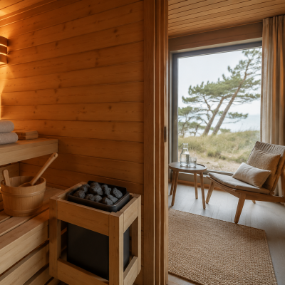Sauna in einem Ferienhaus