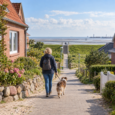 Mit Hund zum Büsum-Deich
