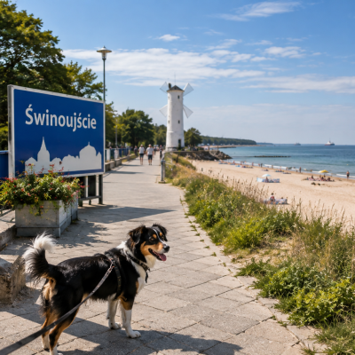 Polen mit Hund - Usedom