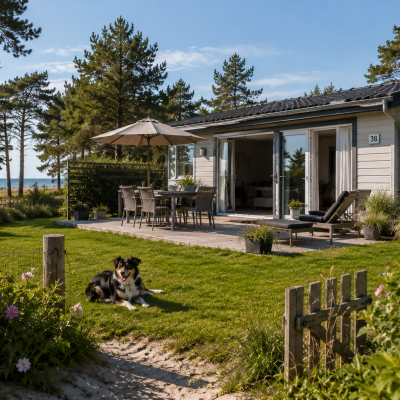 Küstenbungalow mit Hund