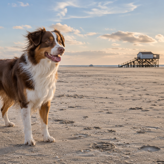 Hundeglück am Strand von Sankt Peter-Ording