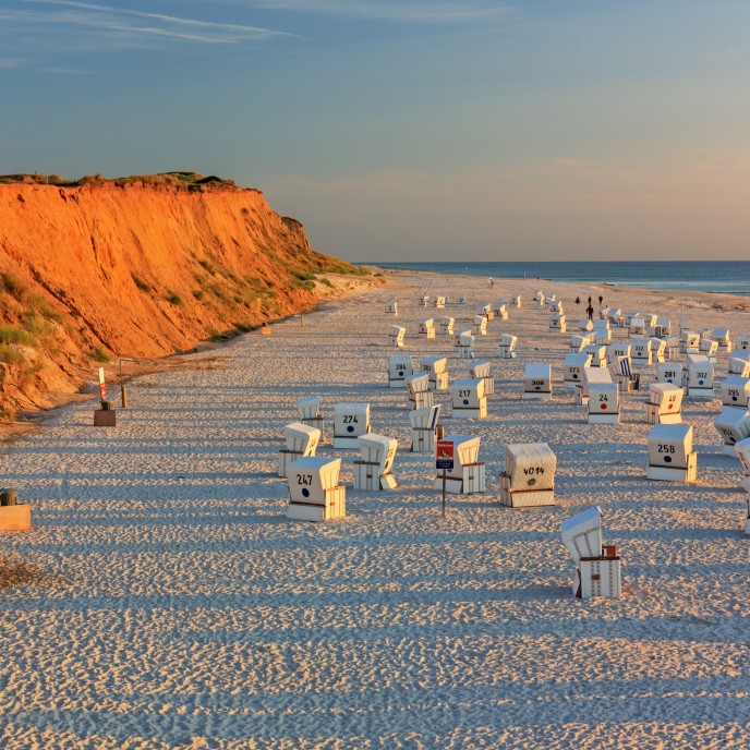 Nordseestrand im Sonnenuntergang