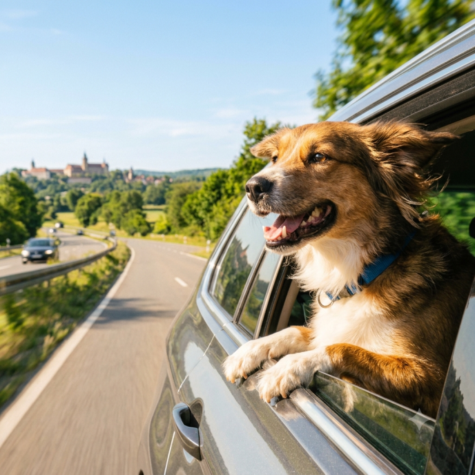 Hund fit auf der Reise