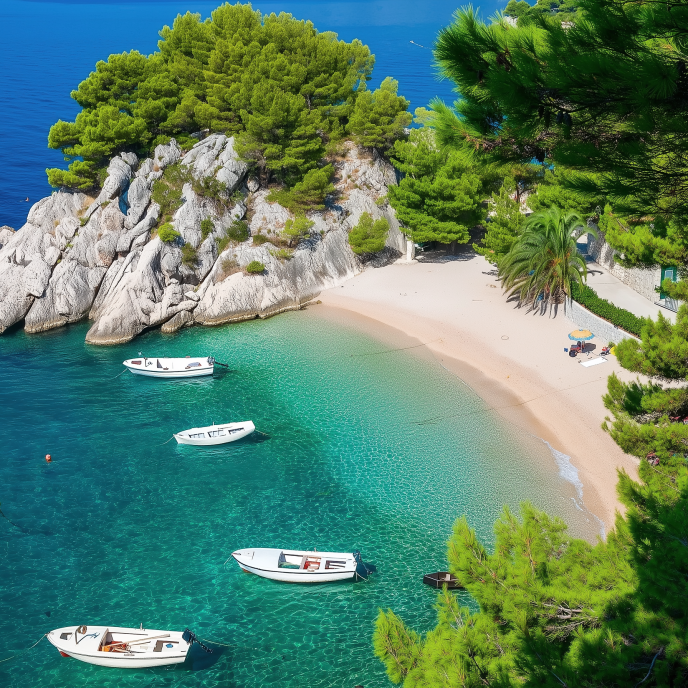 Podrace beach in Brela - Anna Lurye - rundeEcken