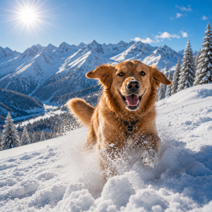 Hunde im Schnee