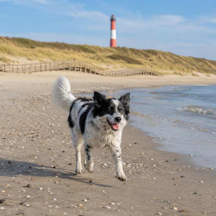 Strandspaß mit Hund